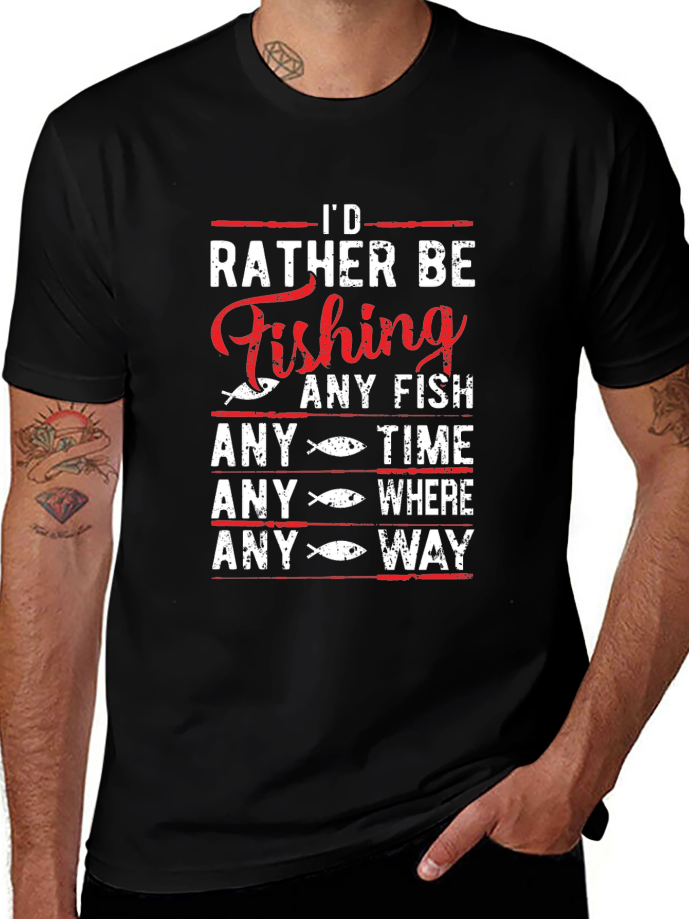 Fishing T-Shirt: Id Rather Be Fishing