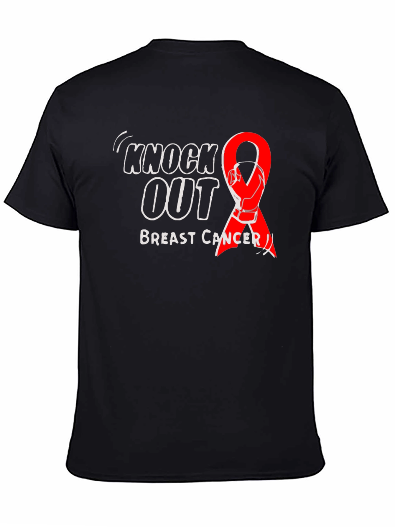Knock Out Breast Cancer Black T-Shirt