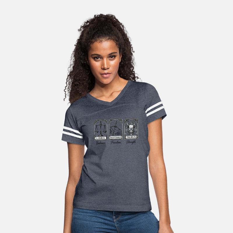 Zodiac Trio Tarot Tee – Libra, Sagittarius & Tauru