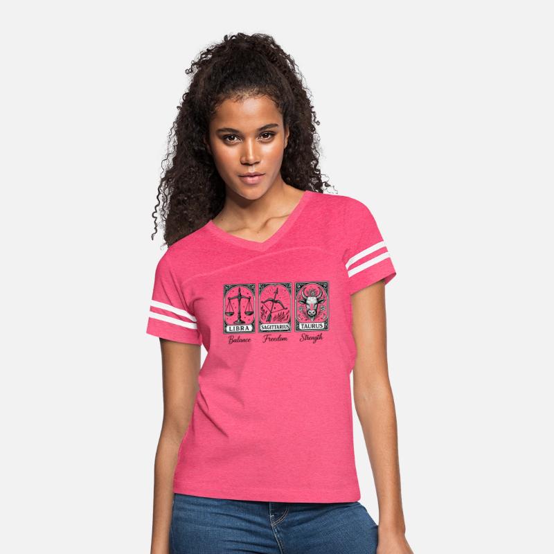 Zodiac Trio Tarot Tee – Libra, Sagittarius & Tauru