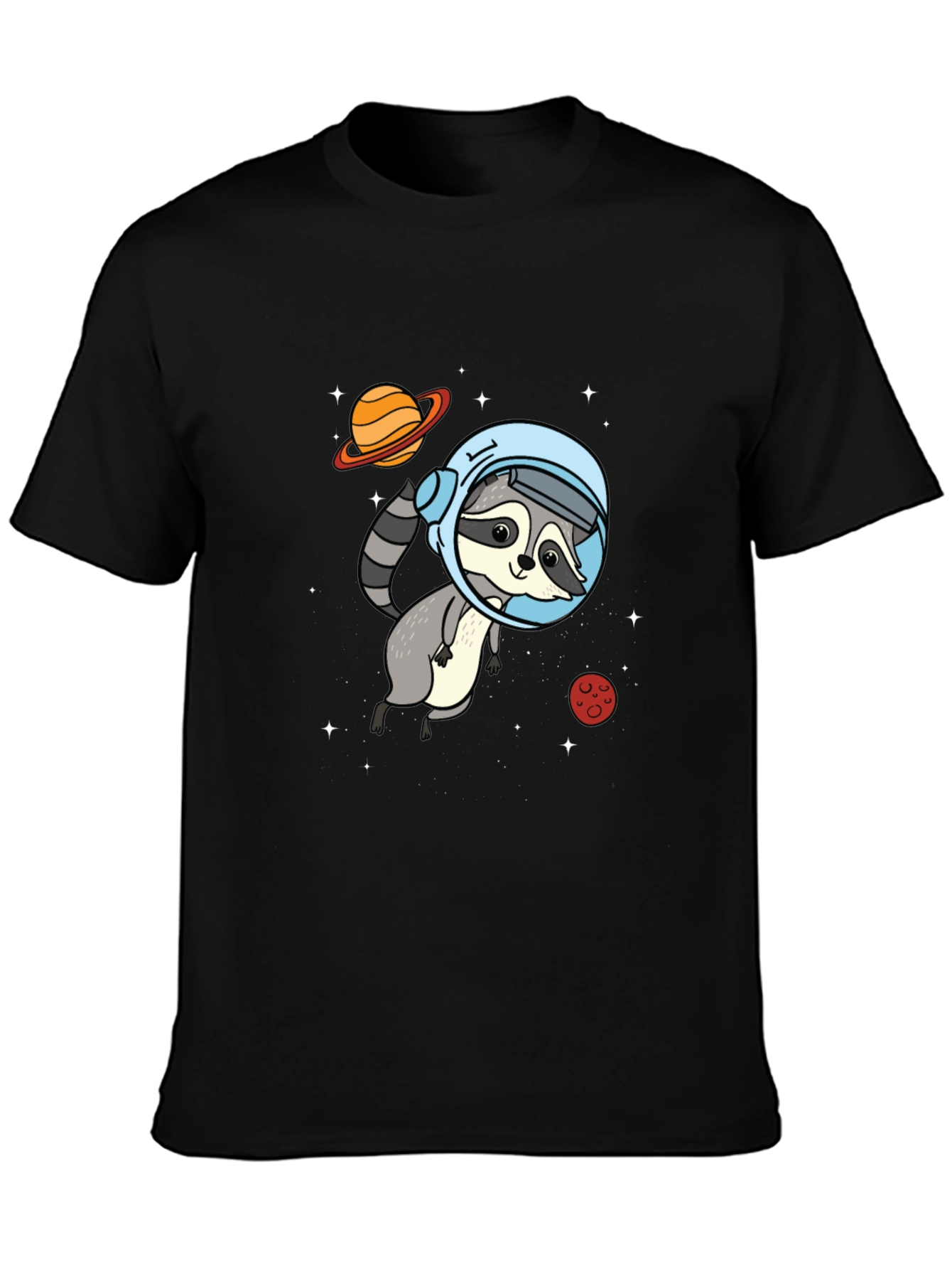 Astronaut Raccoon Graphic Tee - Space Adventure Style