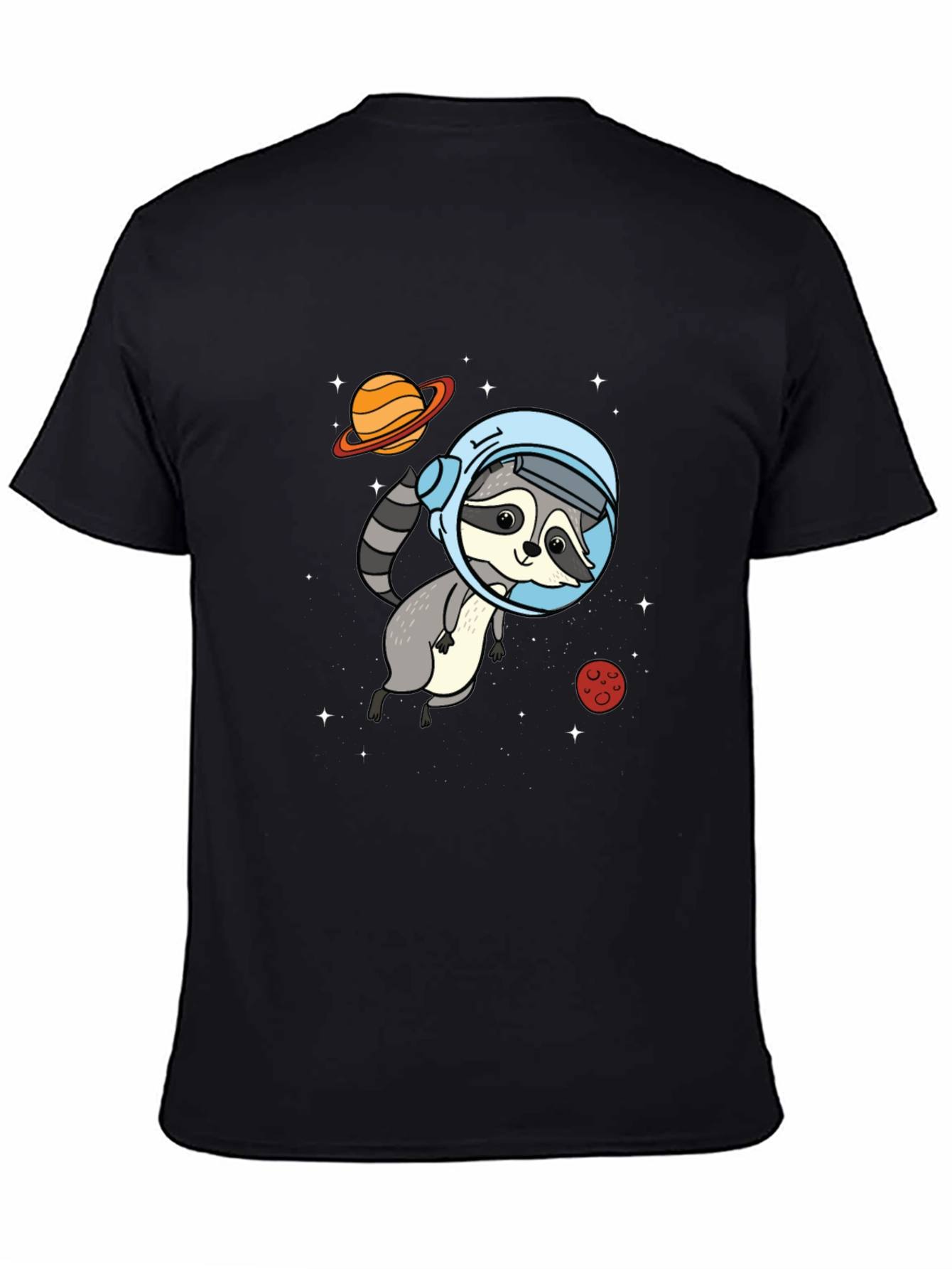 Astronaut Raccoon Graphic Tee - Space Adventure Style