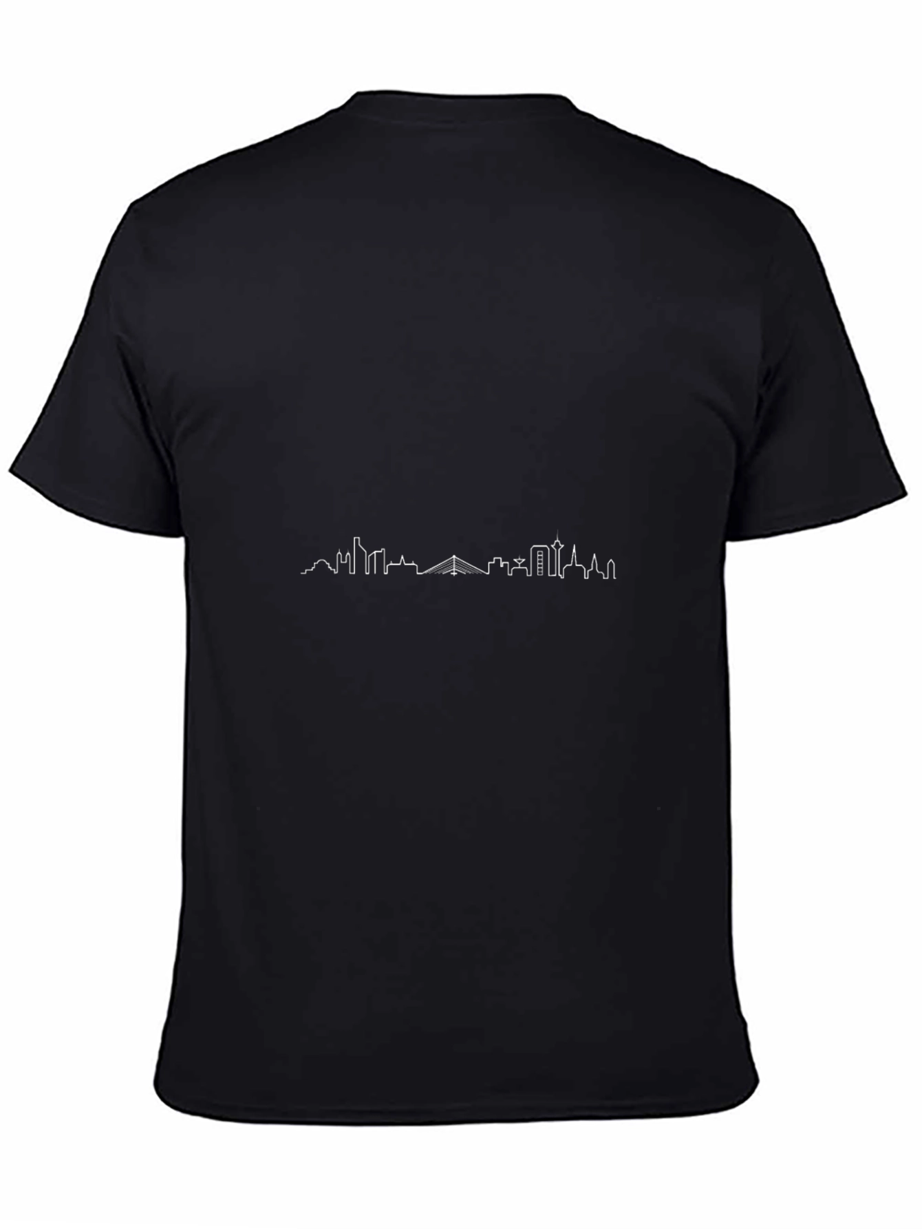 Minimalist Cityscape T-Shirt - Black