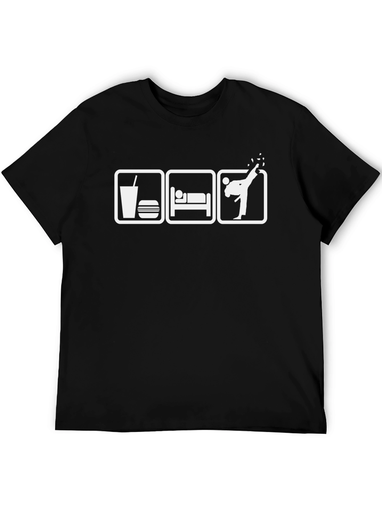 Eat Sleep Karate T-Shirt - Black Martial Arts Tee