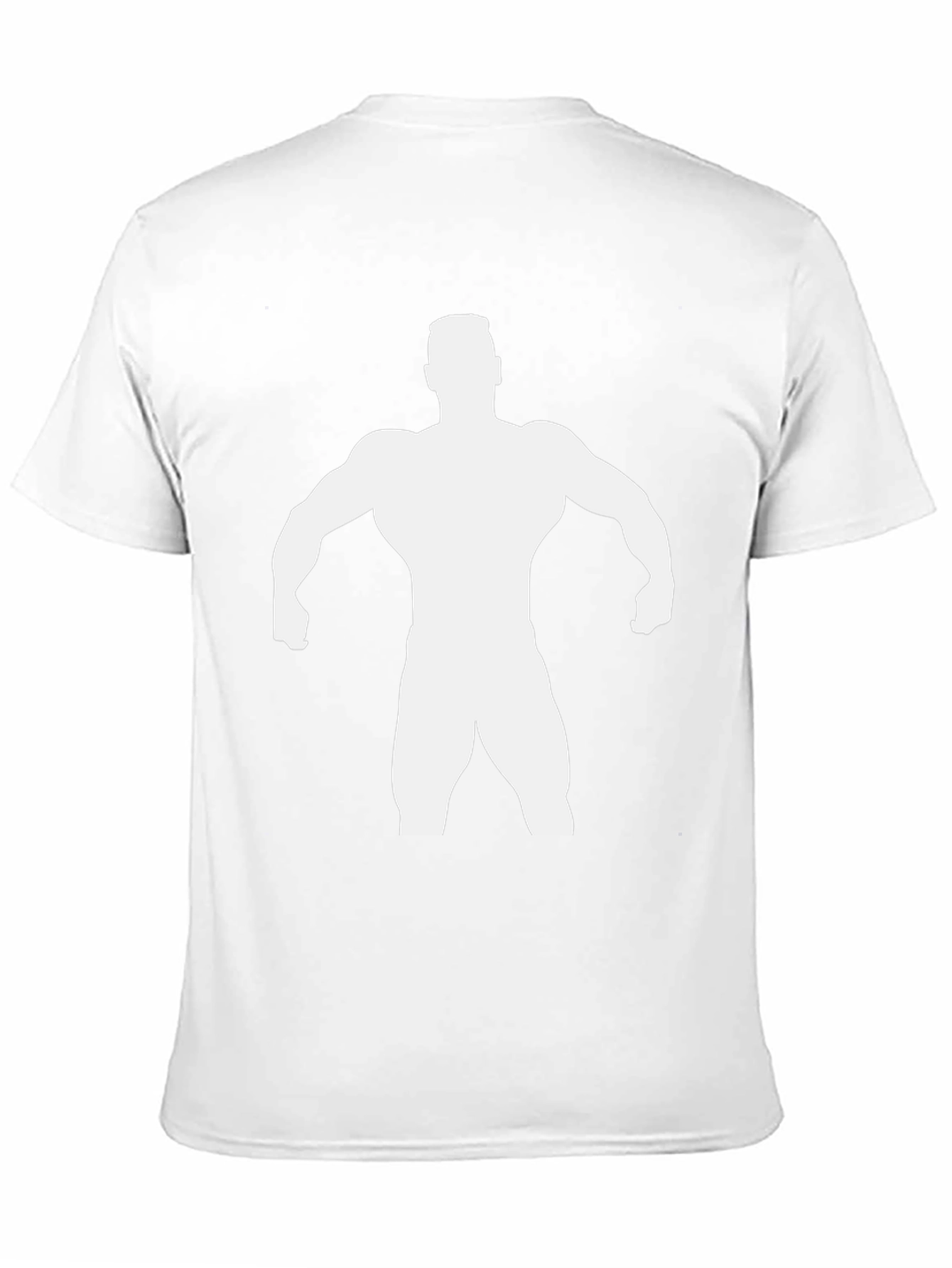 Bodybuilder Silhouette Graphic Tee - Black